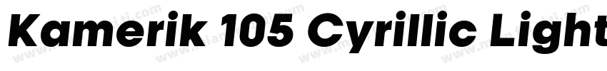 Kamerik 105 Cyrillic Light字体转换